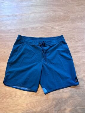 Free Fly Men’s 32 Dawn Patrol Boardshort Lightweight Quick Dry Blue Activewear